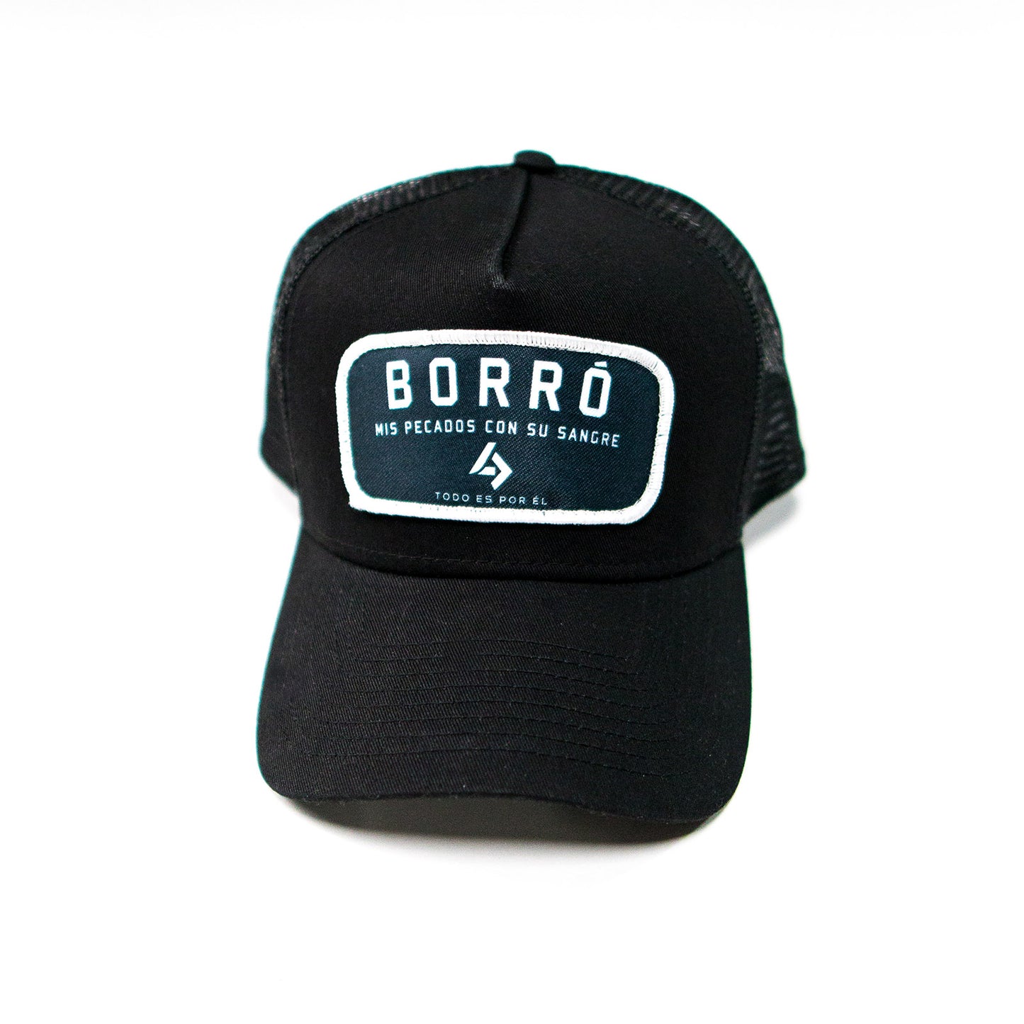 Gorra Borró estilo trucker negra