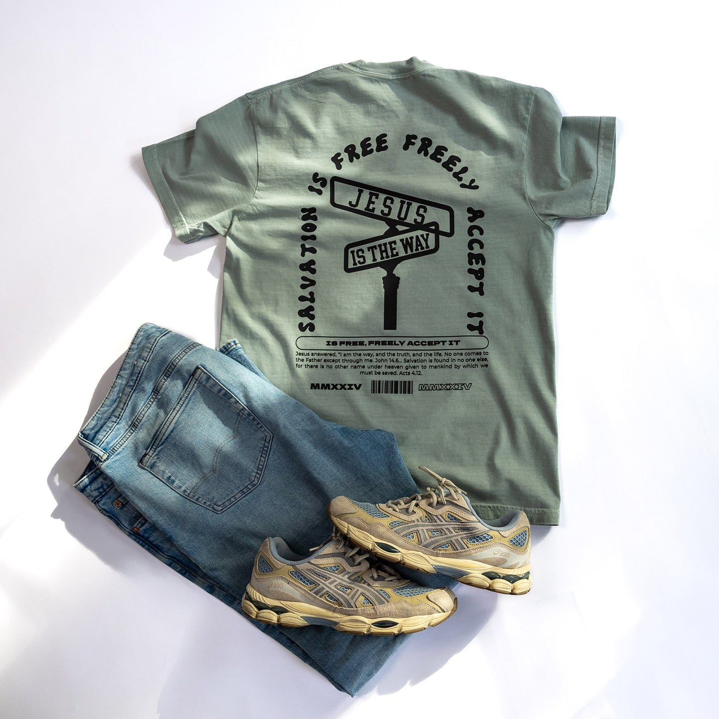 Camiseta Salvation is Free - Verde Menta
