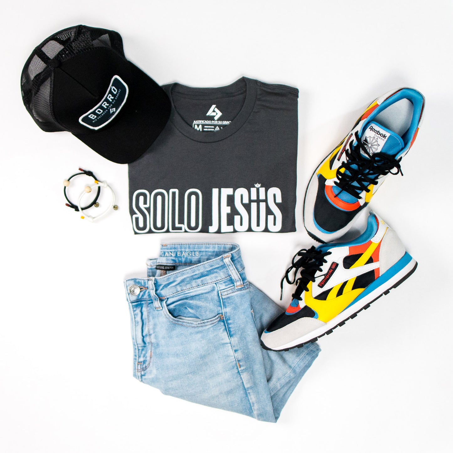Camiseta Solo Jesús Color Gris Oscuro