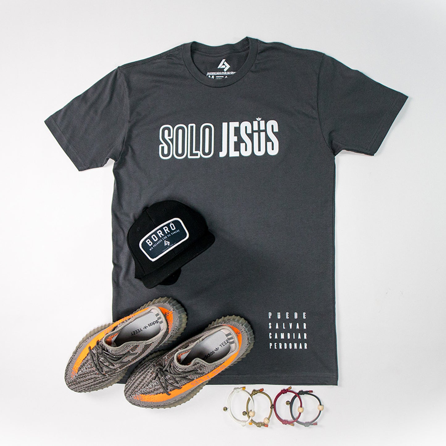 Camiseta Solo Jesús Color Gris Oscuro